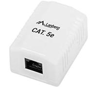 Lanberg OU5-0001-W - Roseta de Superficie Cat.5e UTP 1 x Toma RJ45 Blanco