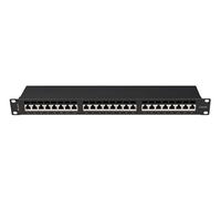 Patch Panel Lanberg 24 Puertos 1U Cat.6A Ftp 19" Negro