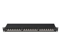PATCH PANEL 24 PORT 1U 19" CAT.6A FTP BLACK LANBERG