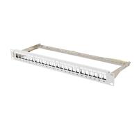Lanberg Panel de parche en blanco 24 puertos 1U 19" FTP para módulos Keystone, color gris