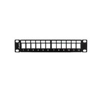 Lanberg Panel de parches PPKS-9112-B 12 puertos 1U para rack 19" organizador modulos Keystone Negro