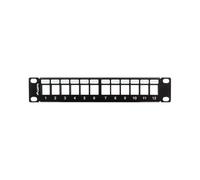 PATCH PANEL LANBERG 12 PUERTOS 1U RACK 19-ORGANIZADOR MODULOS KEYSTONE NEGRO