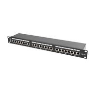 Lanberg patch panel 24 port 1u, cat. 5e, shielded, black