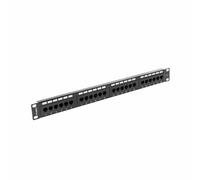 Patch panel lanberg cat.6 utp 24 puertos 1u cat.6 utp 19pulgadas rack negro