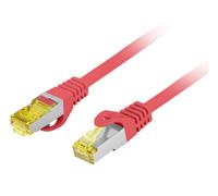 CABLE RED LANBERG LATIGUILLO CAT.6A S/FTP LSZH CU 0.25M ROJO FLUKE PASSED