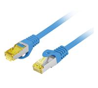 CABLE RED LANBERG LATIGUILLO CAT.6A S/FTP LSZH CU 0.5M AZUL FLUKE PASSED