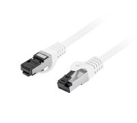CABLE RED LANBERG LATIGUILLO CAT.8.1 S/FTP LSZH CU 0.5M BLANCO FLUKE PASSED