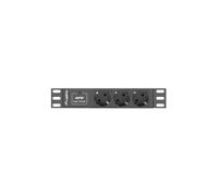 Lanberg - PDU-03F-0200-BK unidad de distribución de energía (PDU) 3 salidas AC 1U Negro