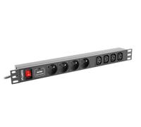 Lanberg pdu-04e04i-0200-bk unidad de distribución de energía (pdu) 4