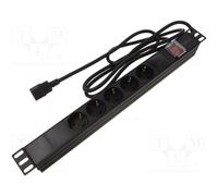 Regleta de enchufes Rack pdu 19 1u 16a 5x PDU-05F-0200-IEC-BK
