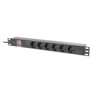 Lanberg pdu-06f-0200-bk unidad de distribución de energía (pdu) 6 sa