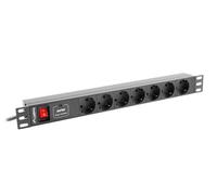Lanberg pdu-07f-0200-bk unidad de distribución de energía (pdu) 7 sa