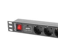 Lanberg unidad de distribución de energía (PDU) PDU-07F-0200-IEC-BK 7 salidas AC 1U Negro