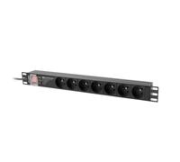 Lanberg PDU-PRO-07E-0200-BK Regleta 7 Salidas Tipo E 1U 16A Protecciones