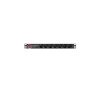 Lanberg PDU-PRO-07F-0200-BK Unidad de distribución de energía 6 salida(s) - Conmutable - 1U - Monofásico
