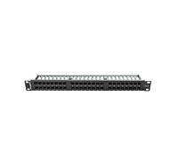 Patch Panel Lanberg PPU6-1048-B 1U 48 Puertos Cat6a Blindado Metal Negro