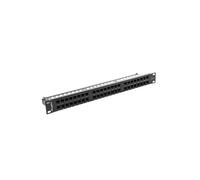 Patch Panel Lanberg PPU6-1048-B 1U 48 Puertos Cat6a Blindado Metal Negro