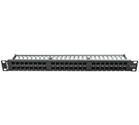 Patch Panel Lanberg PPU6-1048-B 1U 48 Puertos Cat6 Blindado Metal Negro
