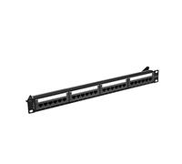 LANBERG PPUA-1024-B - Parche para panel, 24 PUERtos, 1U, CAT.6A, UTP, color negro