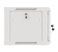 Lanberg Rack - Armario de Pared (19", 6U/600 x 450, Puerta de Metal), Color Gris
