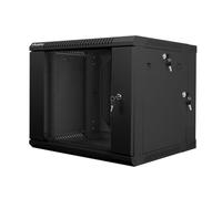 ARMARIO LANBERG MURAL DOBLE SECCION RACK 19" 9U/600X600 FLAT PACK NEGRO