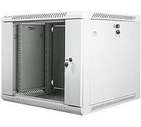 ARMARIO LANBERG MURAL 9U 600X600 RACK 19 FLAT PACK V2 PUERTA CRISTAL GRIS