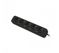 REGLETA LANBERG 5 TOMAS SCHUKO NEGRA 3M