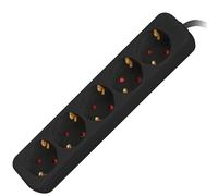 Lanberg Regleta 5 tomas Schuko Negra 3 m