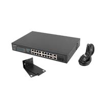 Lanberg Switch 16x 100mb Dsp+/2x1gb/1xsfp Rack 10/19" 150w (rsfE-16P-2C-150)