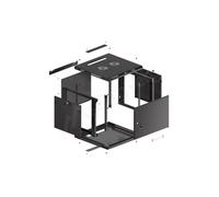 ARMARIO LANBERG MURAL RACK 19" 9U/600X600 FLAT PACK AUTOENSAM NEGRO PTA METALICA