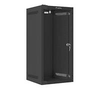 Lanberg Armario rack mural WF10-2312-10B 10 pulgadas 12U 280x310 Negro Puerta cristal templado