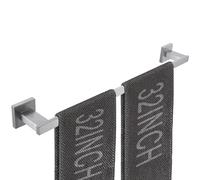 LANC Toallero Largo de 32 Pulgadas para baño, montado en la Pared, níquel Cepillado, toallero de Acero Inoxidable de 80 cm, Barra de Toalla para Cocina, Soporte Cuadrado para Toallas, toallero,