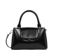 Lancaster Bolso tote de piel con solapa y cierre, S SUAVE EVENLY. Color Negro