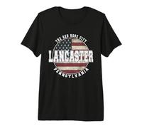 Lancaster Pennsylvania, Bandera Americana Vintage Camiseta Premium