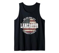 Lancaster Pennsylvania, Bandera Americana Vintage Camiseta sin Mangas