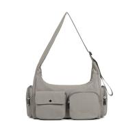 Lancaster Sac besace Zippé Basic Pocket Galet Fonce, Gris, Taille unique
