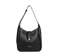 LANCASTER | Top Double - Bolsa de cubo de piel de vaca granulada negra - In - Nude, Negro , Talla única