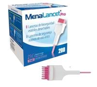 Lancetas Glucosa de Seguridad Menalancet PRO 23G 100 Uds. Lancetas Desechables. Lancetas con Aguja de Acero Inoxidable. Lancetas Esteriles. Agujas Insulina (1 Paquete, 23G)