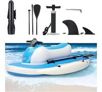 Lancha Inflable de Verano, Moto acuática eléctrica subacuática con Motor de Buceo de 500 W y Remo, batería de 10000 mAh, Control Remoto, Profundidad máxima de inmersión de 60 m, 3-7 km/h for Adultos