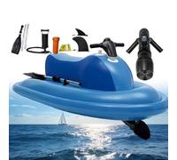 Lancha neumática mejorada con motor eléctrico, 130 minutos de autonomía, control remoto de 10 velocidades, embarcación motorizada eléctrica con doble aleta para piscina, lago y mar. 700W16Apro
