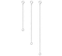 LANCHARMED 3 Cadenas Extensibles Plata 925 Pulgadas para Collares Pulseras