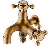 LANCHEN Europeo Antiguo Grifo de Doble propósito Estilo fregona Piscina Grifo de baño montado en la Pared Exterior jardín Grifo latón Vintage