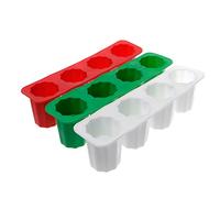 LANCHEN Práctica Herramienta de fabricación de moldes para congelación de Vasos de Vino con Forma de Cubitos de Hielo de 4 Tazas de Silicona