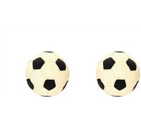 Lanco Balón Mediano Blanco para Mascotas. 100% Caucho Natural (Latex). Desarrolla Agilidad y Reflejos. (Paquete de 2)