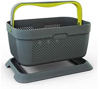 LANCO - Cesta de la Compra Estable de 21 l, Incluye Soporte Antideslizante para Maletero (Mango Plegable ergonómico, Lavable, Antideslizante, Capacidad de Carga de 12 kg, 94% plástico Reciclado