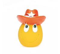 Lanco - Huevo RIE Sheriff Yellow - Juguete para Mascotas. 100% látex Natural, Hecho a Mano.