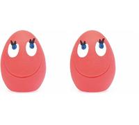 Lanco - Juguete para Mascotas, Huevo Ríe Pequeño, Caucho Natural (Látex), Color Rojo (Paquete de 2)