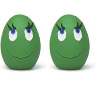 Lanco - Juguete para Mascotas, Huevo Ríe Pequeño, Caucho Natural (Látex), Color Verde (Paquete de 2)
