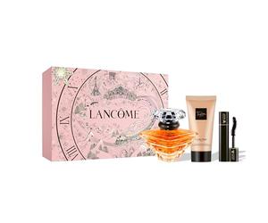 Lancôme Trésor - Juego de fragancias, aroma icónico de rosa y melocotón, con loción corporal y rímel Hypnôse, Eau de Parfum 30 ml, loción corporal 50 ml, mini rímel de 2 ml, edición festiva