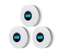 Lancoon 3 Paquetes Detectores Combinados MonóXido Carbono y Humo para El Hogar Pantalla LCD Que Funcionan Pilas Luz y Sonido Advertencia Detectores 2 En 1 Humo PortáTiles para Viajar FáCiles Instalar